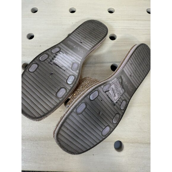 Juicy Couture Pink Rose Gold Sandals Glitter Strap Slides Size 7 SKU #4446 - Picture 7 of 10